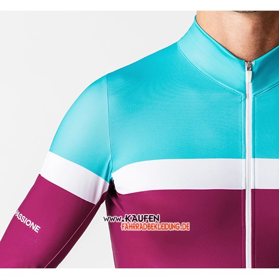 La Passione Langarmtrikot 2019 und Lange Tragerhose Blau Wei Rot